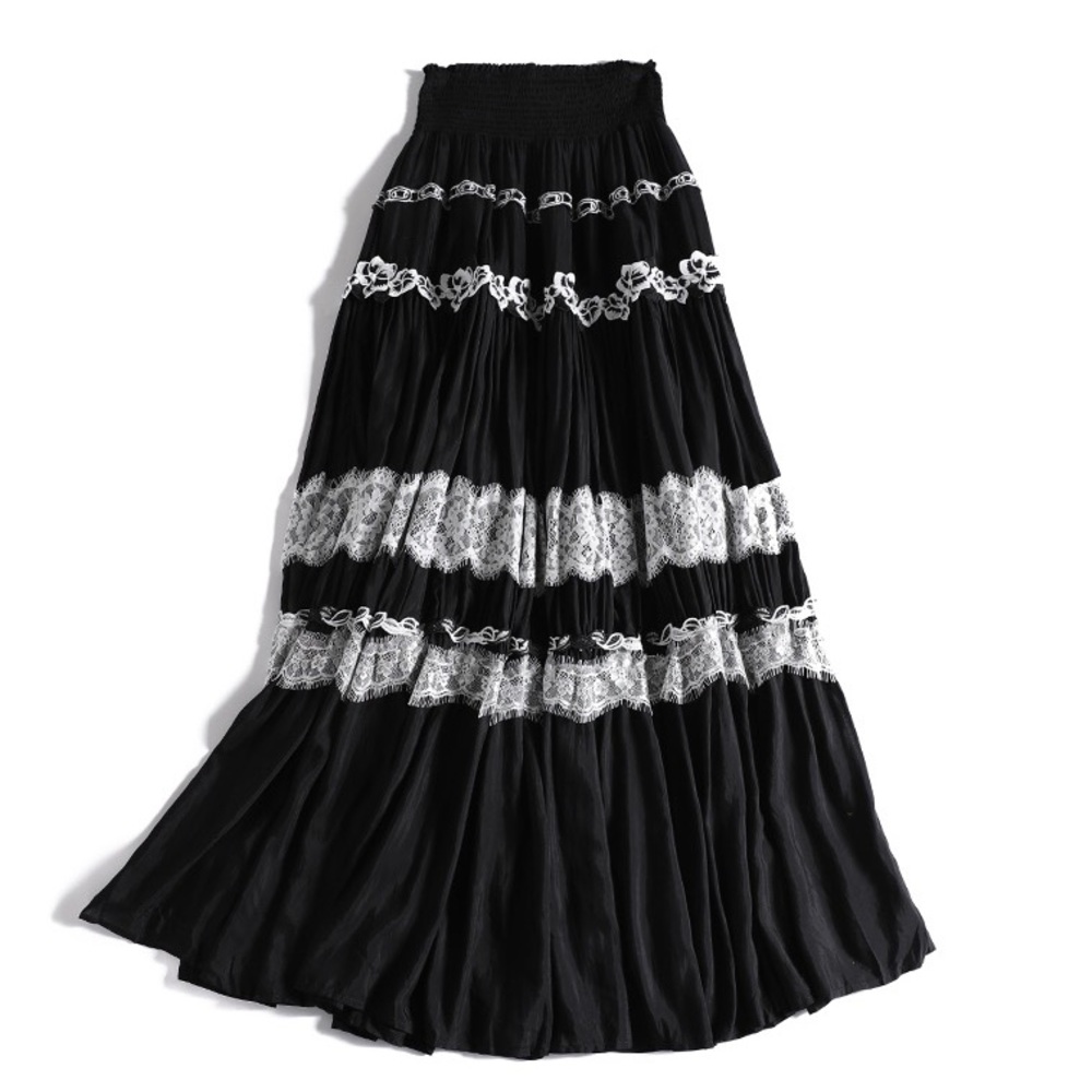 NEW🔥 Pinko Tulle Maxi Skirt In Black